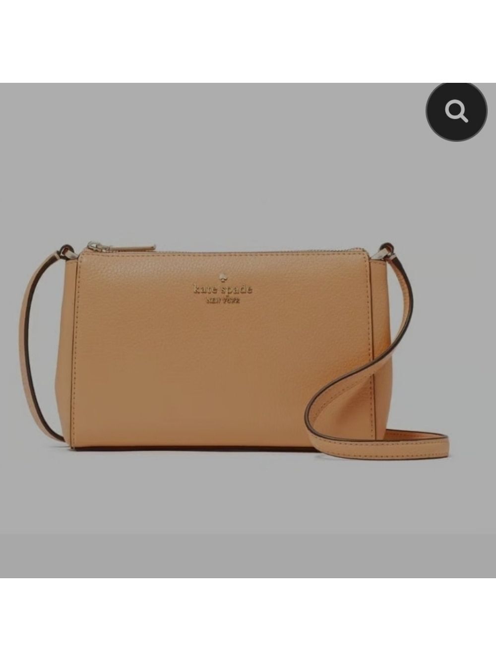 NWT Authentic Kate Spade New York Leila Mini Top Zip Crossbody Orange Cream